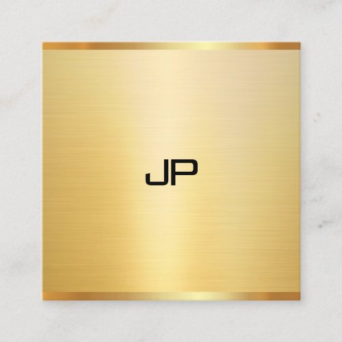 Sophisticated Faux Gold Elegant Template Modern Square Business Card