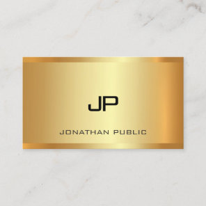 Sophisticated Faux Gold Modern Template Elegant Business Card