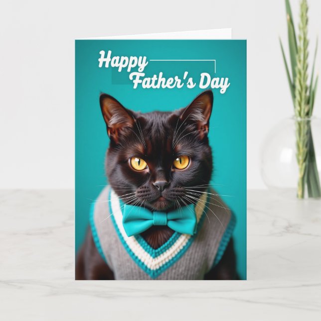 Sophisticated Feline Card (Front)
