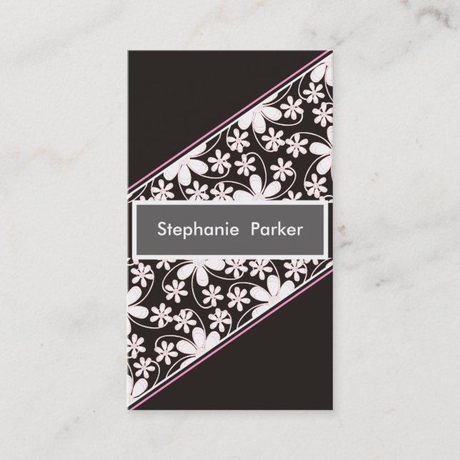 Sophisticated-Feminine Business Cards (Front)