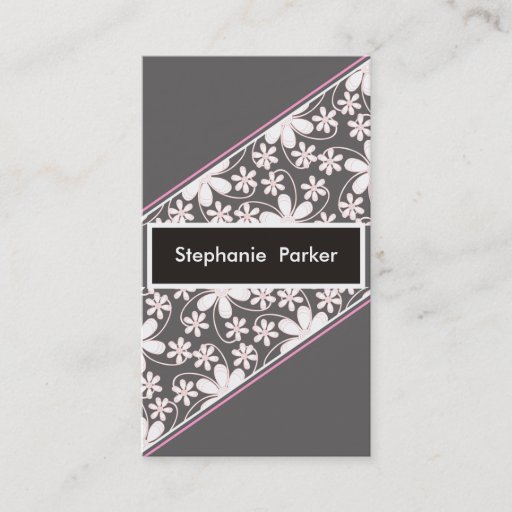 Customizable Sophisticated-Feminine Business Cards
