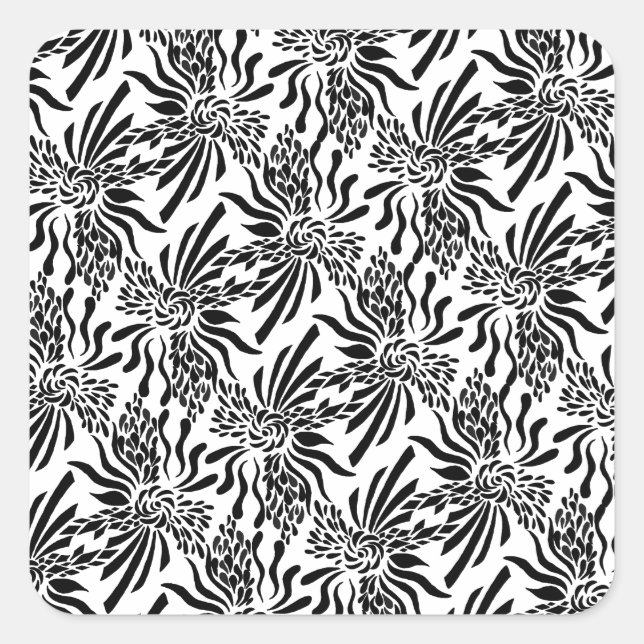 Sophisticated Fleur Square Sticker (Front)