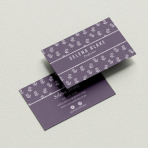 Sophisticated Floral Chic   Modern Elegant Business Card