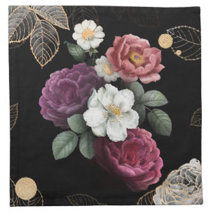Sophisticated Floral Cloth Napkin