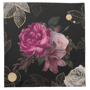 Sophisticated Floral Cloth Napkin