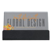 Sophisticated Floral Design Gray Orange Flowers