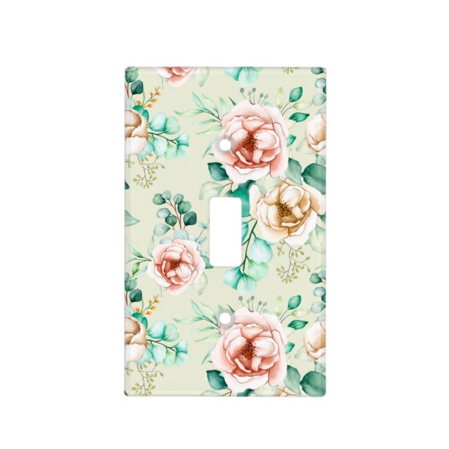 Sophisticated Floral Light Switch Cover (Front)