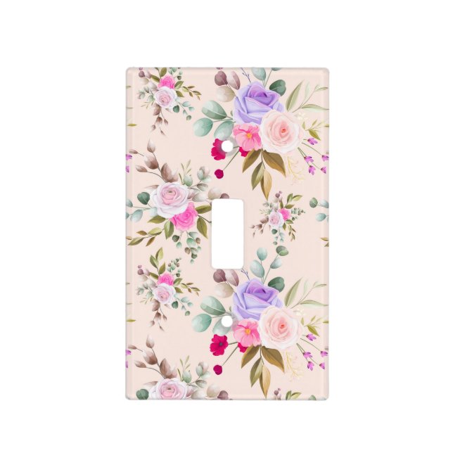 Sophisticated Floral Light Switch Cover (Front)
