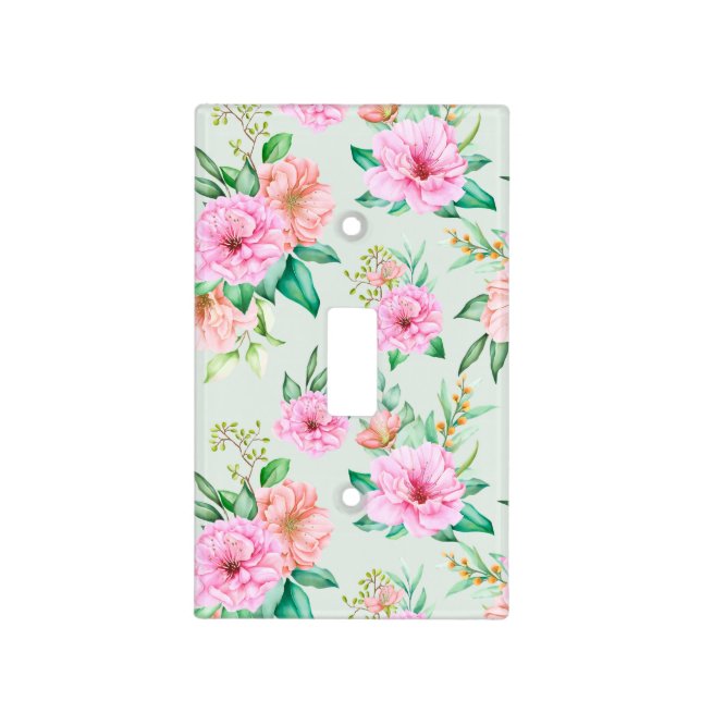 Sophisticated Floral Light Switch Cover (Front)