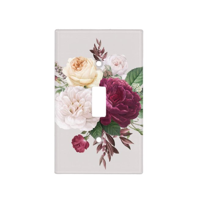 Sophisticated Floral Light Switch Cover (Front)