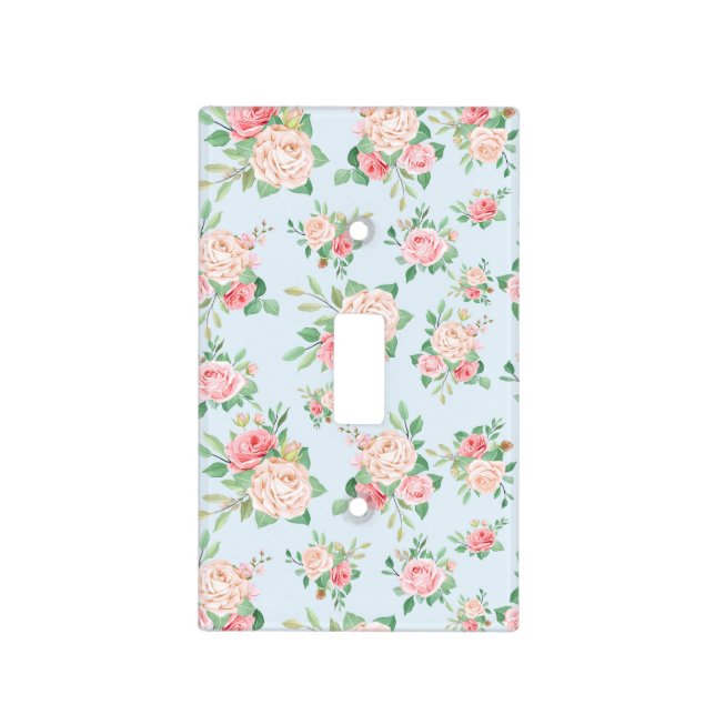 Sophisticated Floral Light Switch Cover (Front)