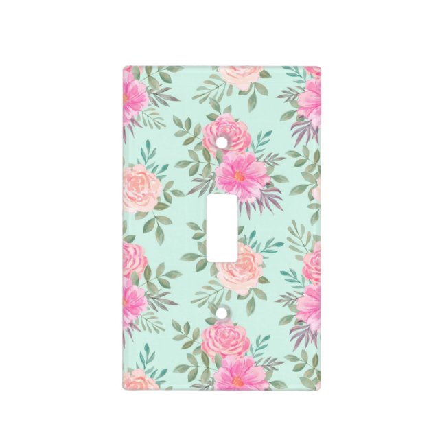 Sophisticated Floral Light Switch Cover (Front)