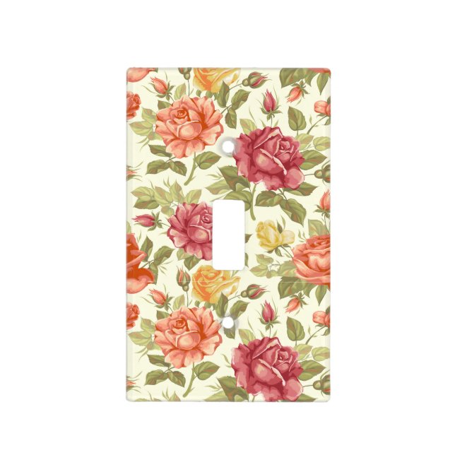 Sophisticated Floral Light Switch Cover (Front)