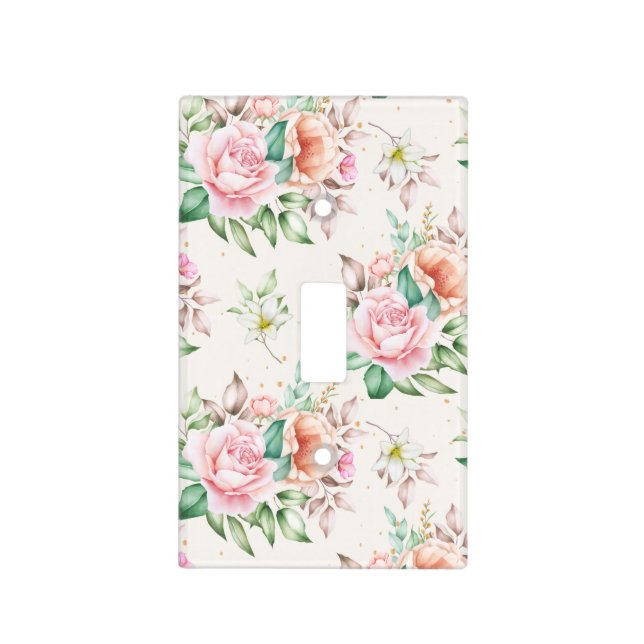 Sophisticated Floral Light Switch Cover (Front)