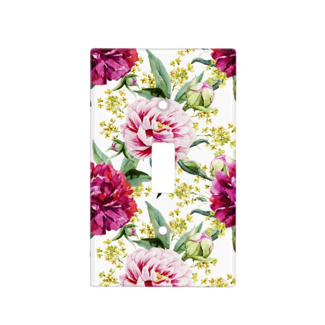 Sophisticated Floral Light Switch Cover (Front)