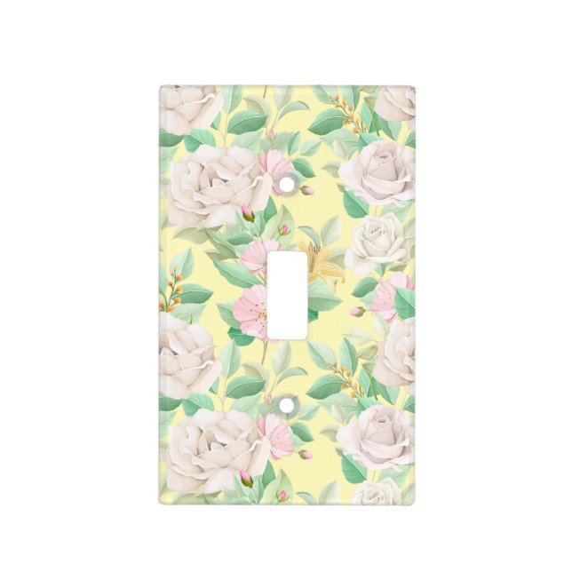 Sophisticated Floral Light Switch Cover (Front)