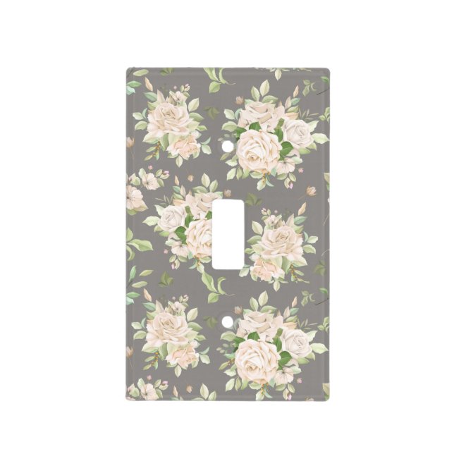 Sophisticated Floral Light Switch Cover (Front)