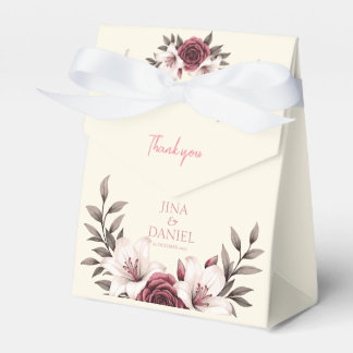 Sophisticated Floral Micro-Wedding Suite Favor Boxes
