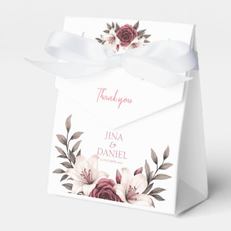 Sophisticated Floral Micro-Wedding Suite (White) Favor Boxes