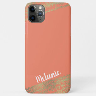 Sophisticated Foil Gold Edges Name Any Color iPhone 11 Pro Max Case