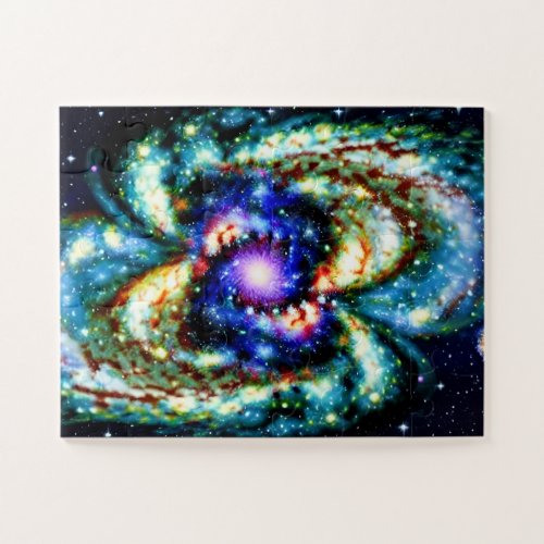 Sophisticated fun cosmic galaxy night sky party jigsaw puzzle