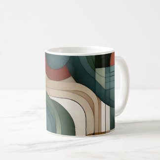 Sophisticated Geometric Abstract - Earthy Tones Coffee Mug