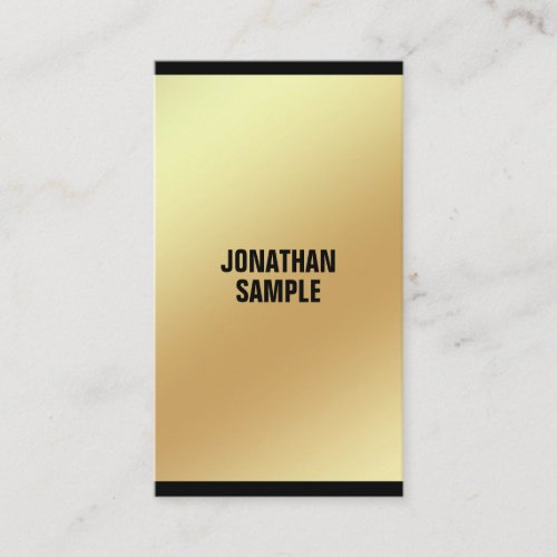 Sophisticated Glam Gold Look Modern Plain Luxury Business Card