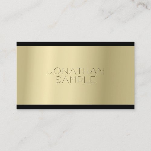 Sophisticated Glamour Gold Look Professional Luxe Business Card