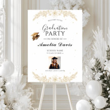 Sophisticated Gold-Accented Graduation Poster