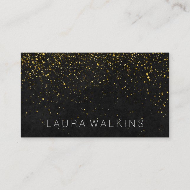 Sophisticated Gold Dust Business Card (Front)