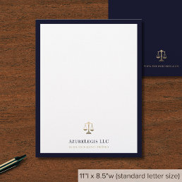 Sophisticated Gold Justice Scale Law Firm Letterhead