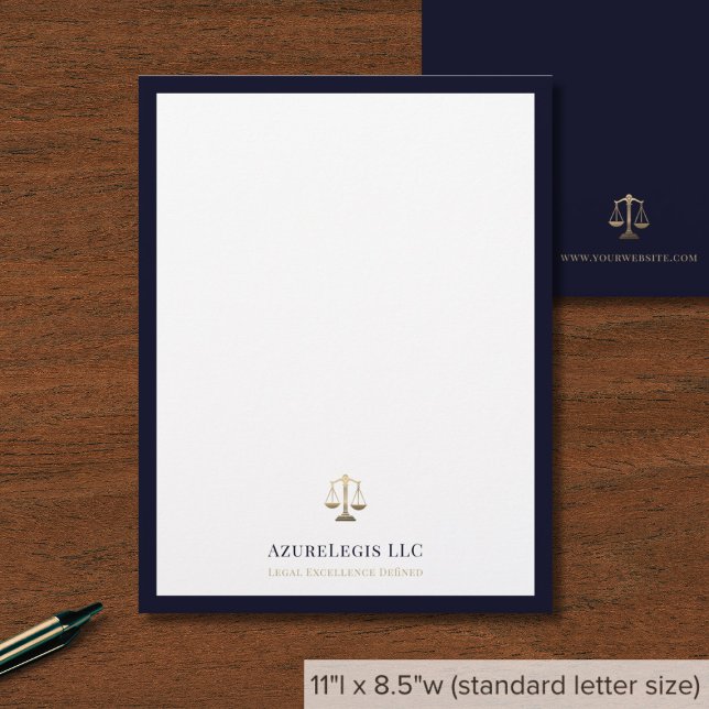 Sophisticated Gold Justice Scale Law Firm Letterhead (Creator Uploaded)