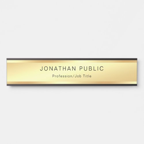 Sophisticated Gold Look Glamour Professional Chic Door Sign