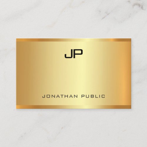 Sophisticated Gold Look Modern Elegant Template Business Card
