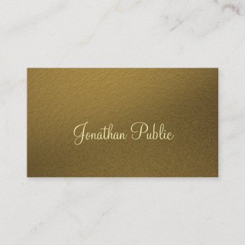 Sophisticated Gold Look Professional Creative Luxe Business Card