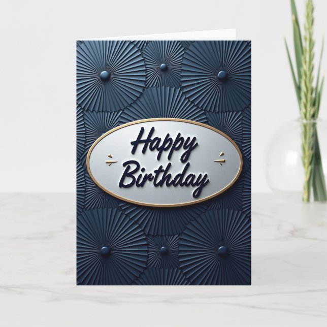 Sophisticated Gold Plaque Card (Front)