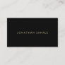 Sophisticated Gold Text Modern Simple Black Luxury Business Card