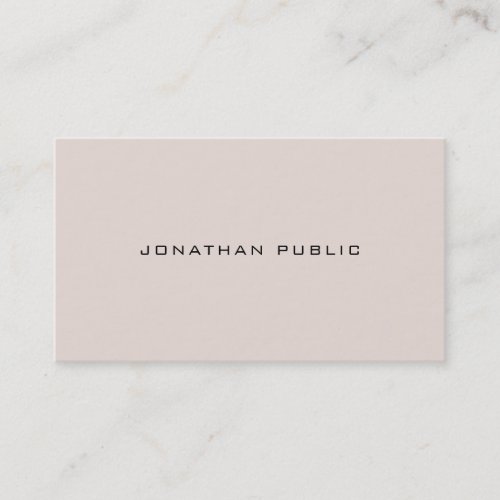 Sophisticated Gothic Font Modern Elegant Plain Top Business Card
