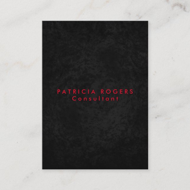 Sophisticated Gray Black Red Professional Business Card (Front)