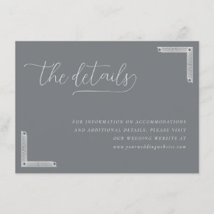 Sophisticated Gray Geometric Lines Enclosure Card