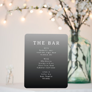 Sophisticated Gray Gradient Bar Menu Foam Board