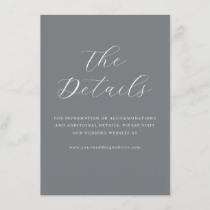 Sophisticated Gray Minimalist Calligraphy Enclosure Card