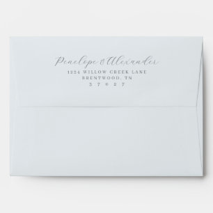Sophisticated Gray Minimalist Calligraphy Envelope