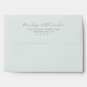 Sophisticated Gray Minimalist Calligraphy Envelope