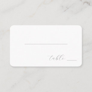 Sophisticated Gray Minimalist Line Place Card