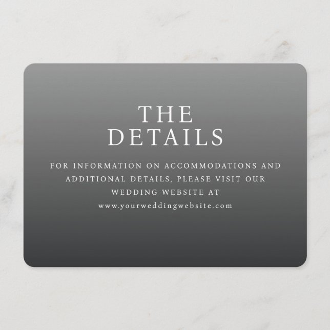 Sophisticated Gray Typographic Enclosure Card (Front)