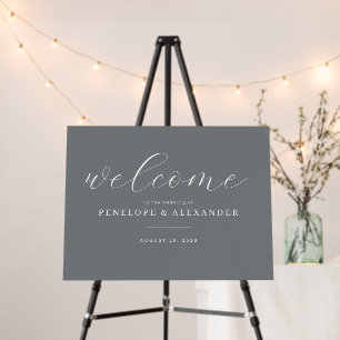 Sophisticated Gray Typographic Foam Board