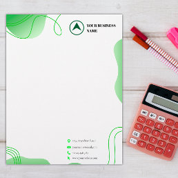 Sophisticated green design, custom logo &amp; business letterhead