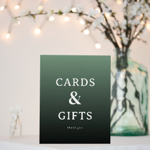 Sophisticated Green Minimalist Cards & Gifts Sign
