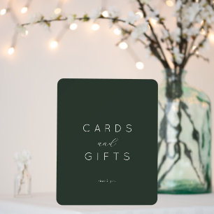 Sophisticated Green Minimalist Thank You Card Foam Board